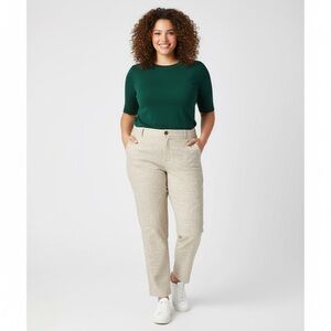 Vintage Perry Ellis Tan Linen Pants